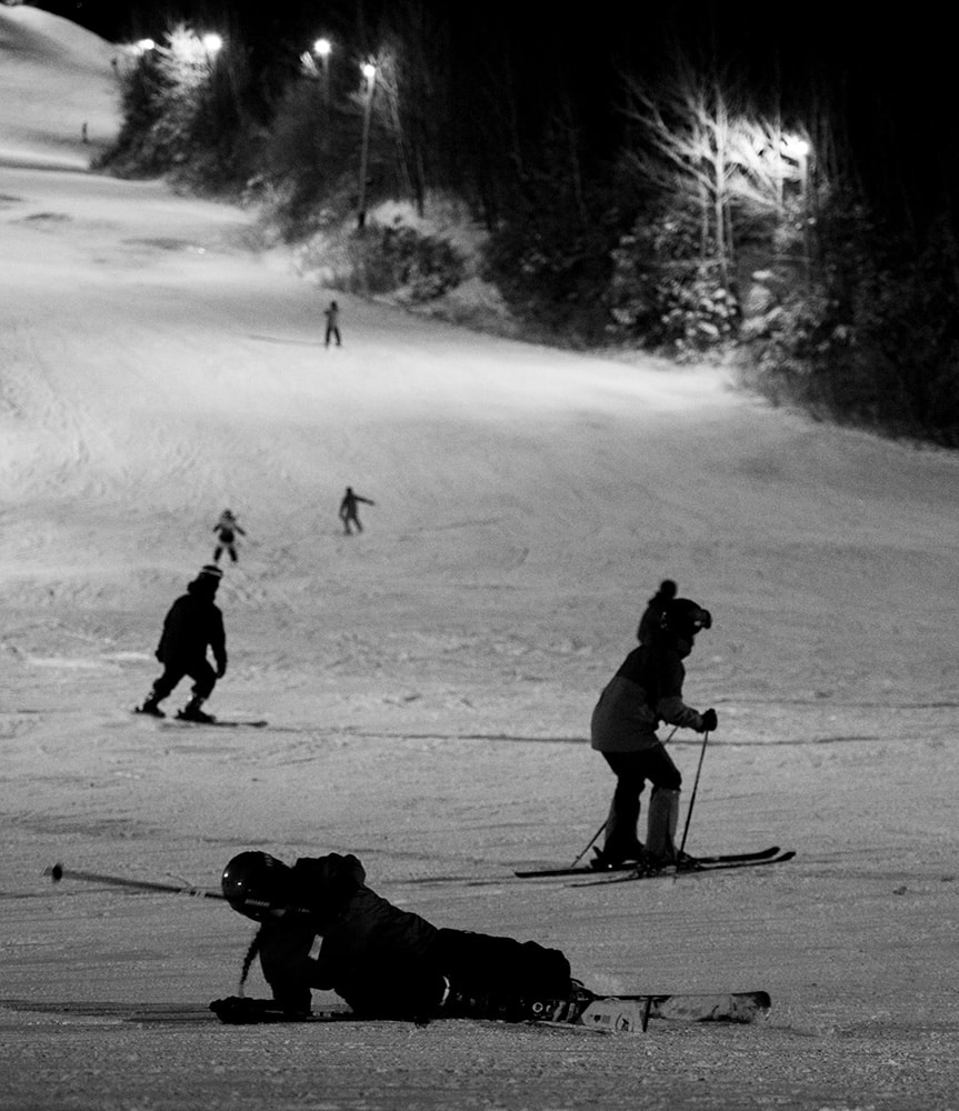 Evening ski session