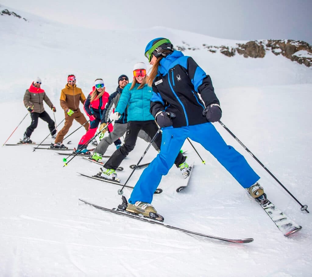 Group ski training